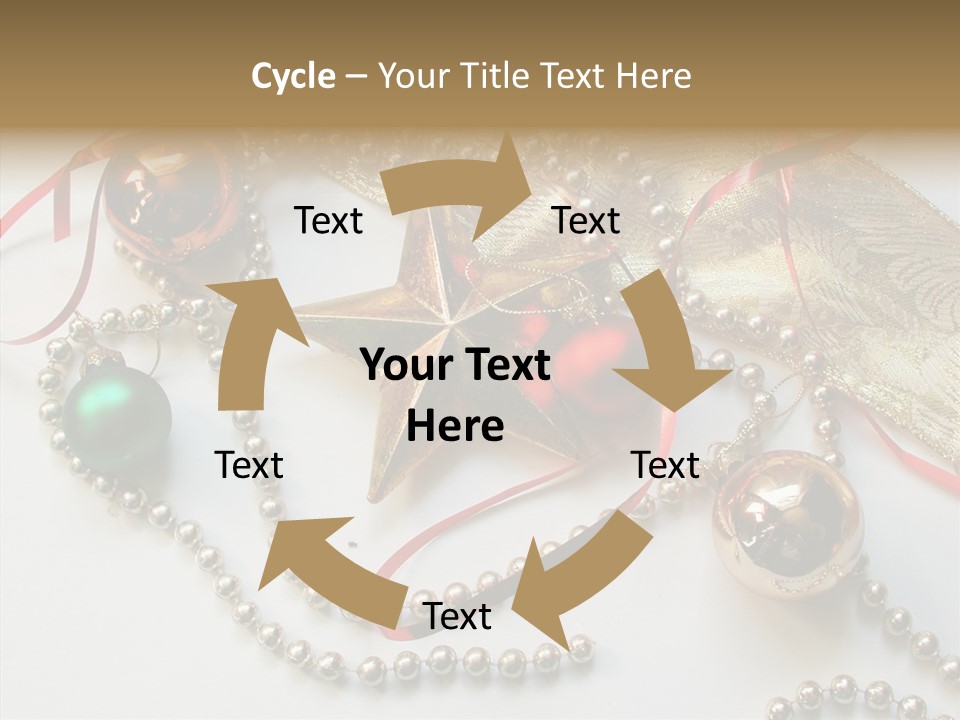 Winter Green Wreath PowerPoint Template