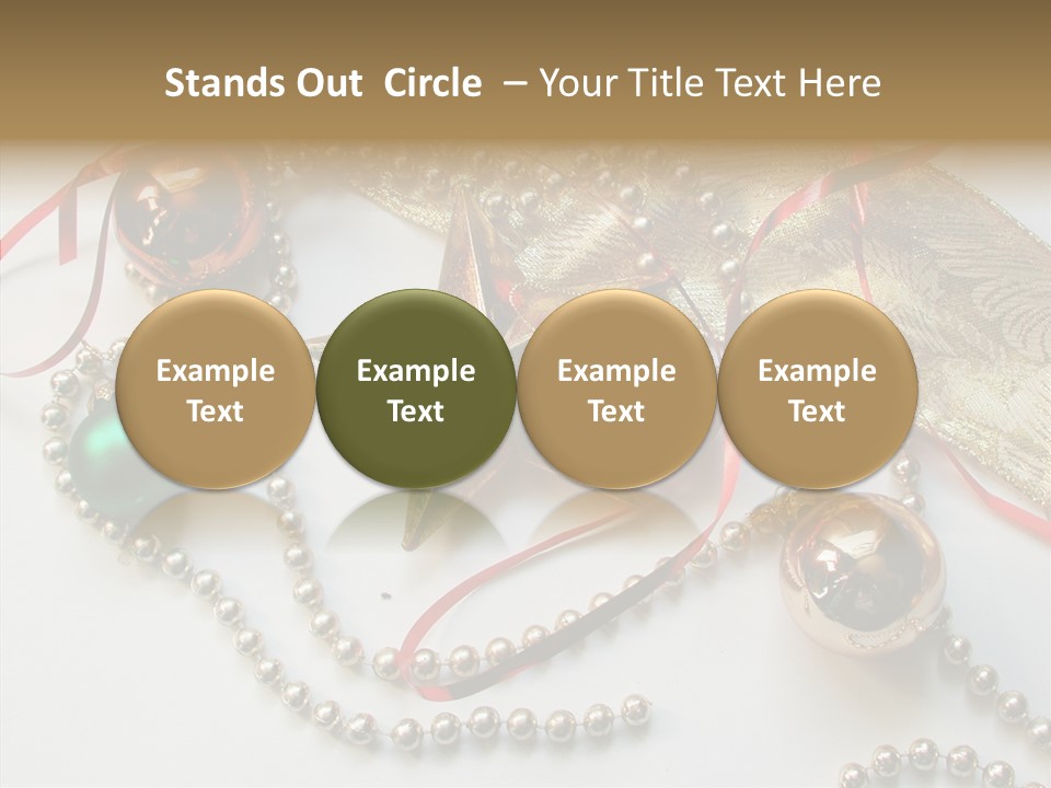 Winter Green Wreath PowerPoint Template