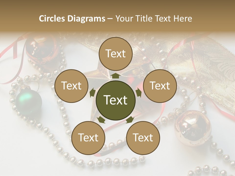 Winter Green Wreath PowerPoint Template