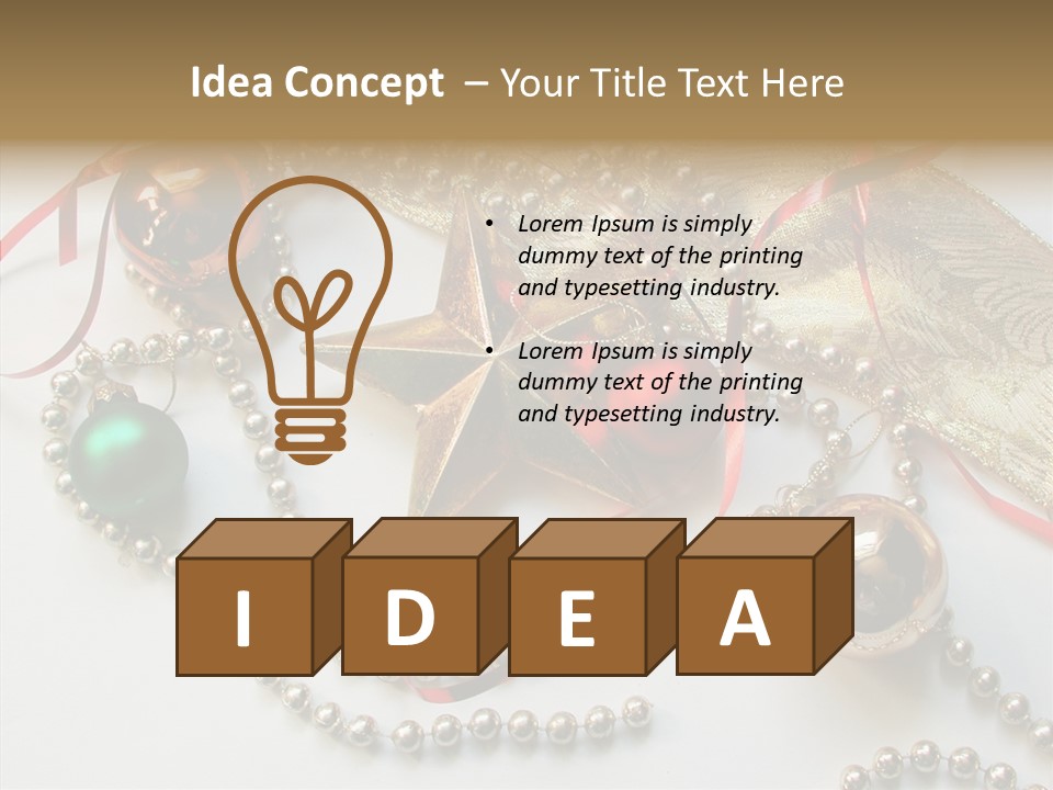 Winter Green Wreath PowerPoint Template