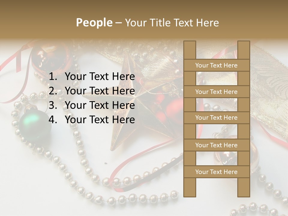 Winter Green Wreath PowerPoint Template