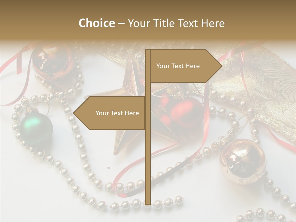 Winter Green Wreath PowerPoint Template