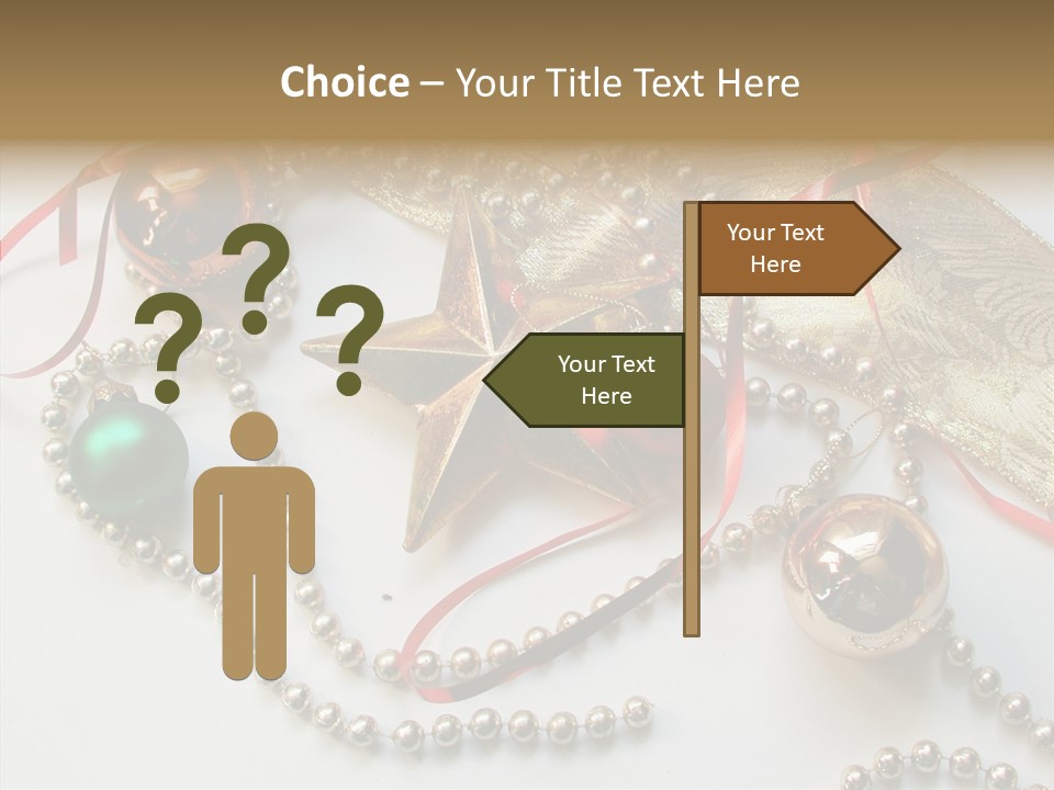 Winter Green Wreath PowerPoint Template