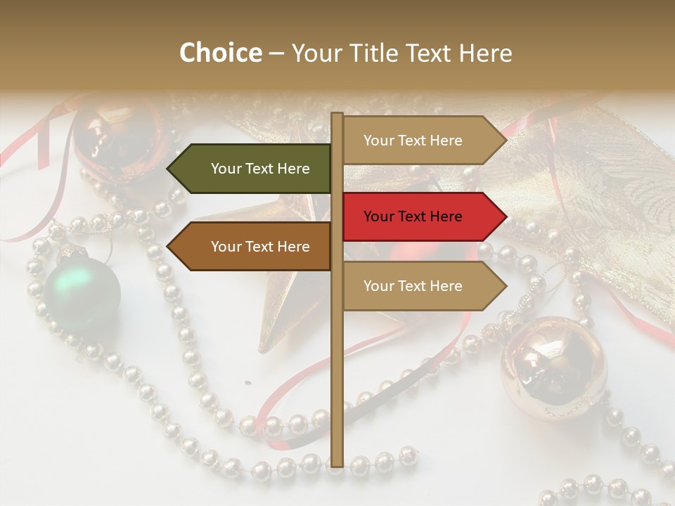 Winter Green Wreath PowerPoint Template