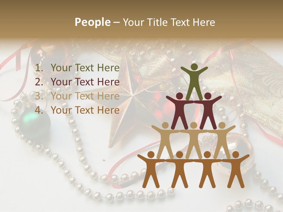 Winter Green Wreath PowerPoint Template