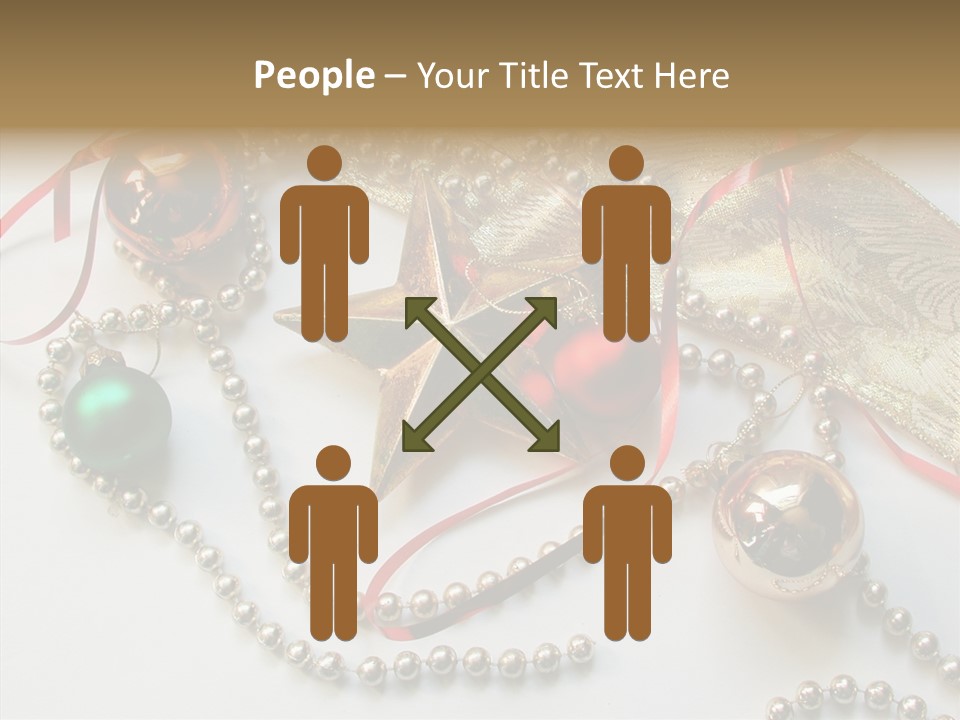 Winter Green Wreath PowerPoint Template