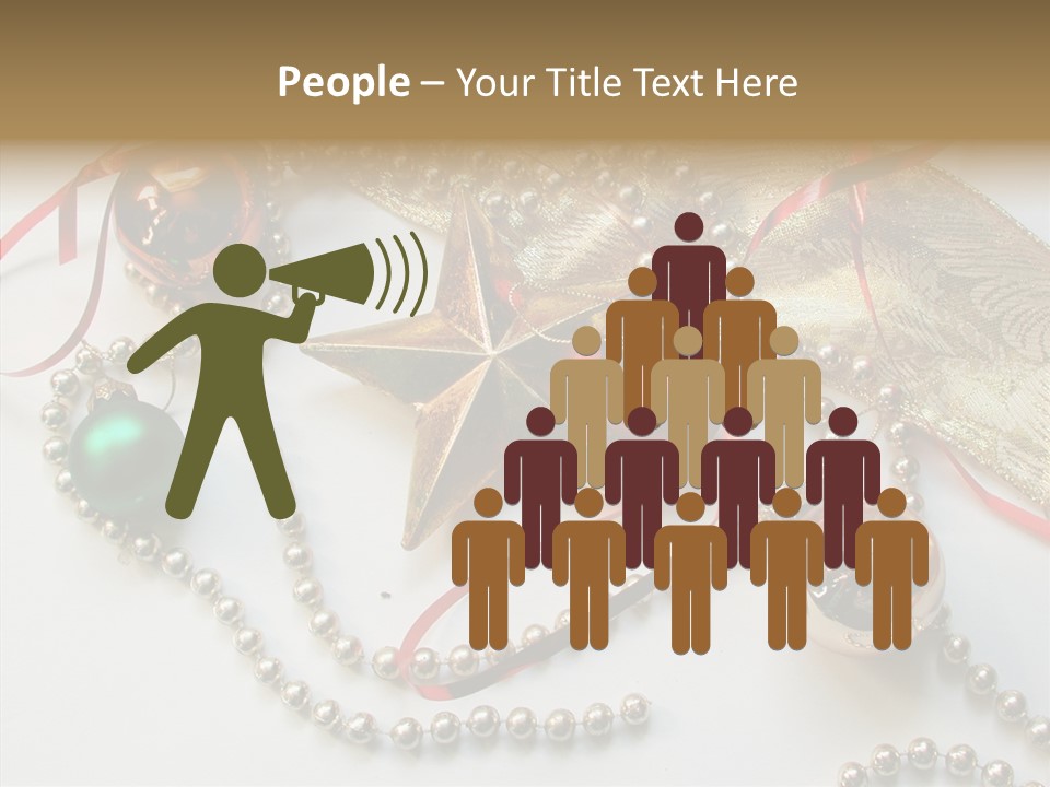 Winter Green Wreath PowerPoint Template