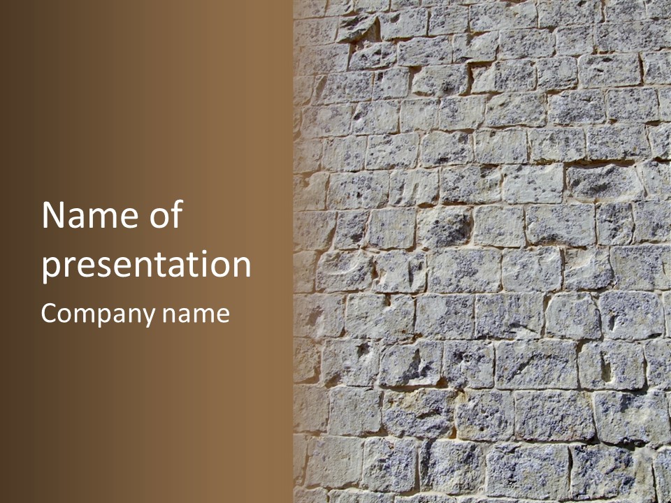 Limestone Masonry Stone PowerPoint Template