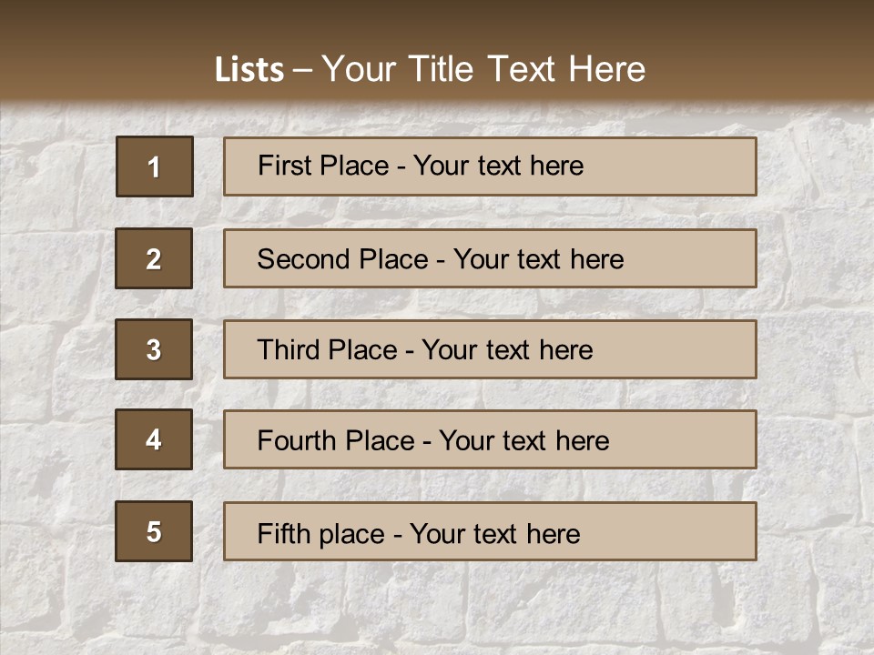 Limestone Masonry Stone PowerPoint Template