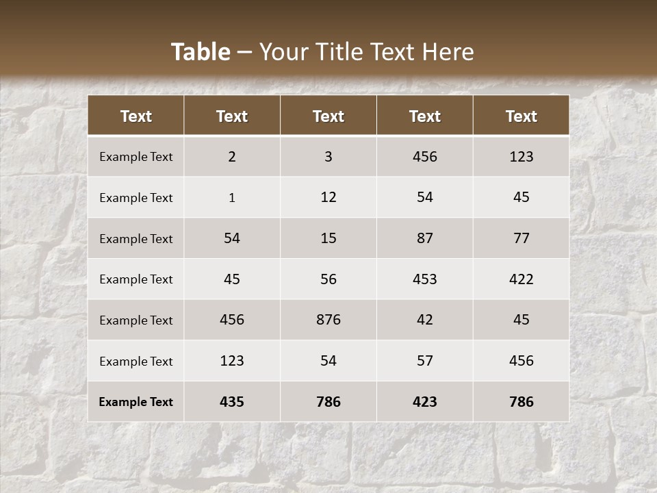 Limestone Masonry Stone PowerPoint Template