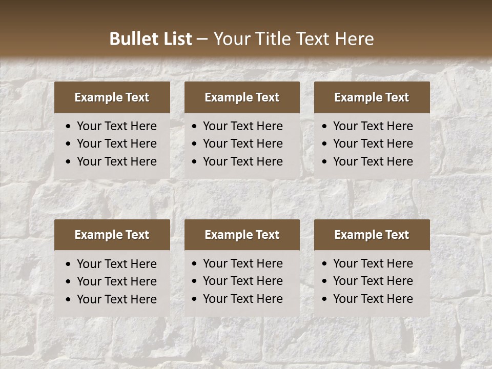 Limestone Masonry Stone PowerPoint Template