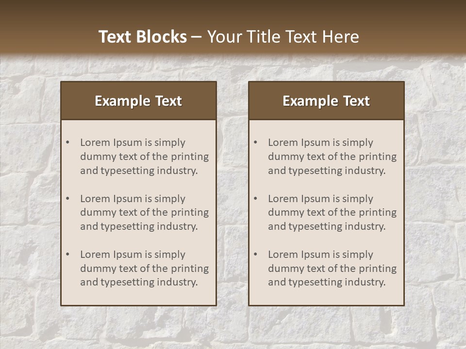 Limestone Masonry Stone PowerPoint Template