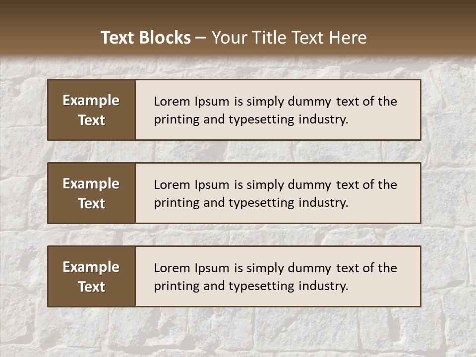 Limestone Masonry Stone PowerPoint Template