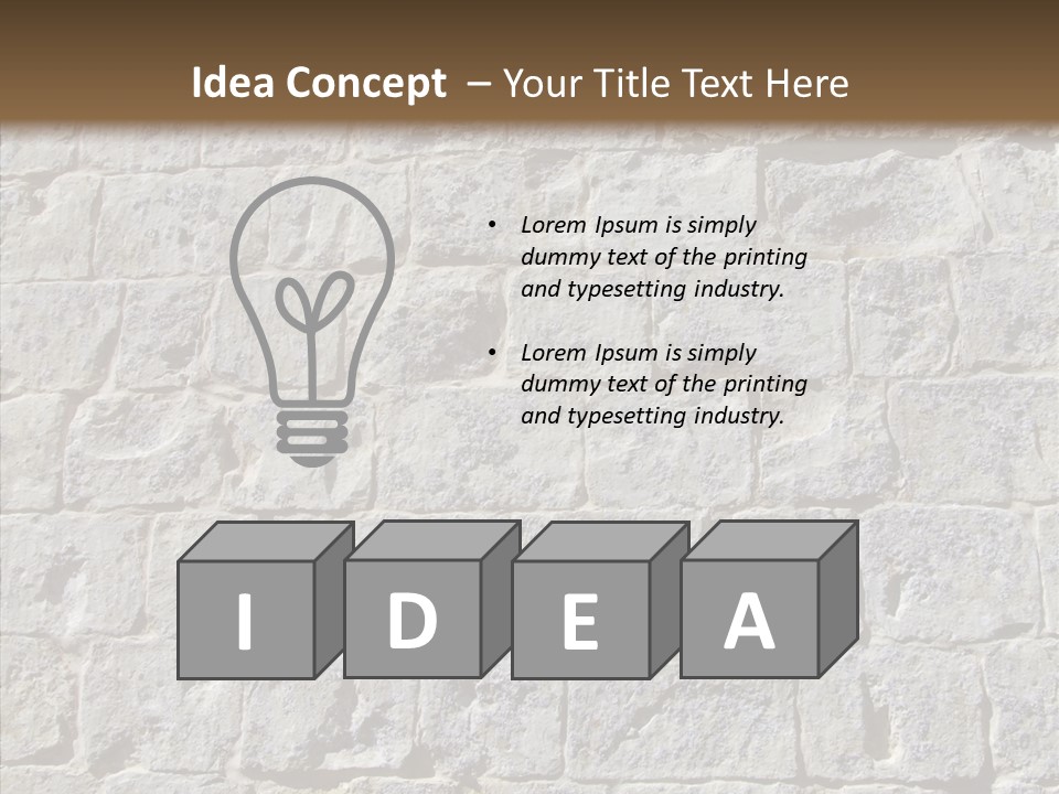 Limestone Masonry Stone PowerPoint Template