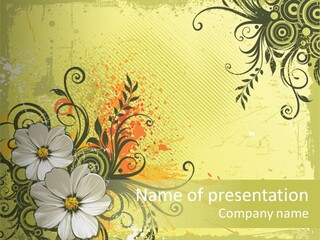 Flower Background Decorative PowerPoint Template