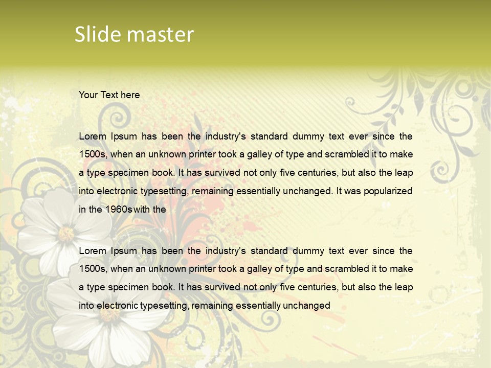 Flower Background Decorative PowerPoint Template