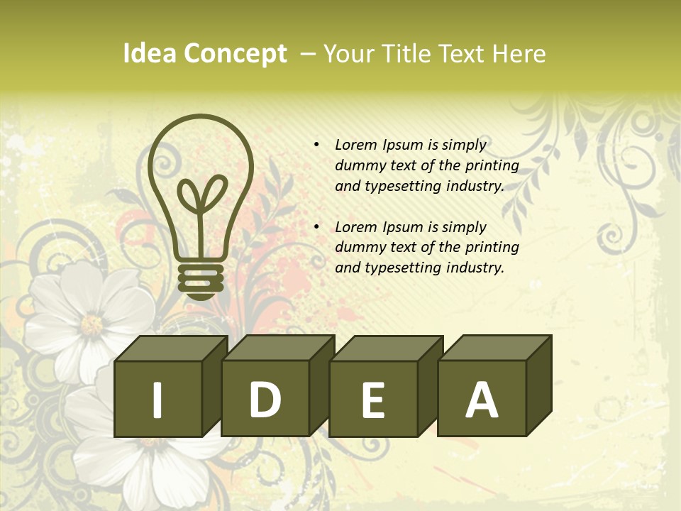 Flower Background Decorative PowerPoint Template