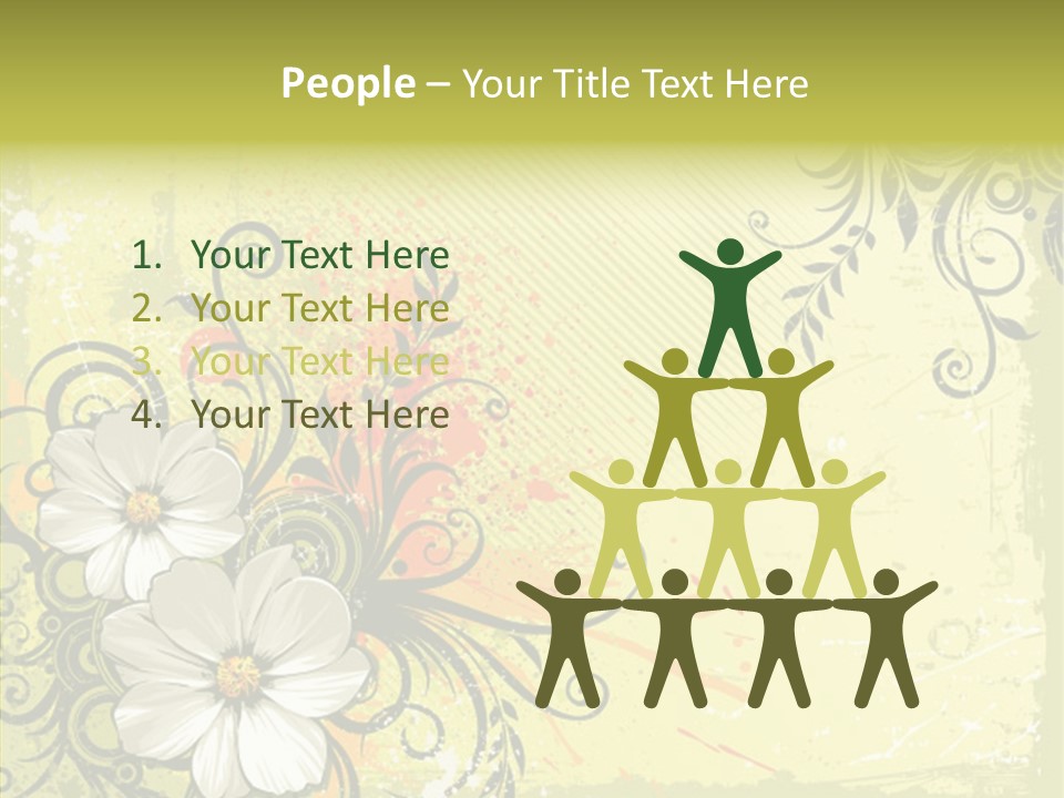 Flower Background Decorative PowerPoint Template