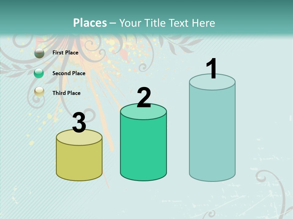 Splotches Ornament Decorative PowerPoint Template