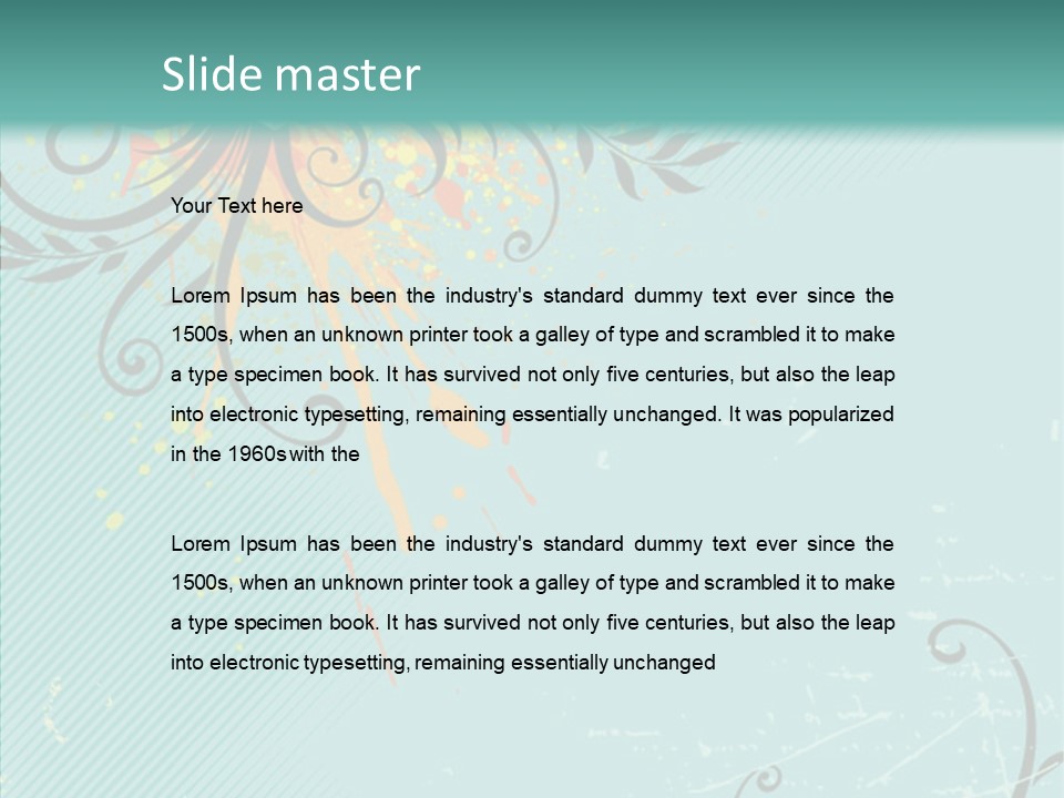 Splotches Ornament Decorative PowerPoint Template