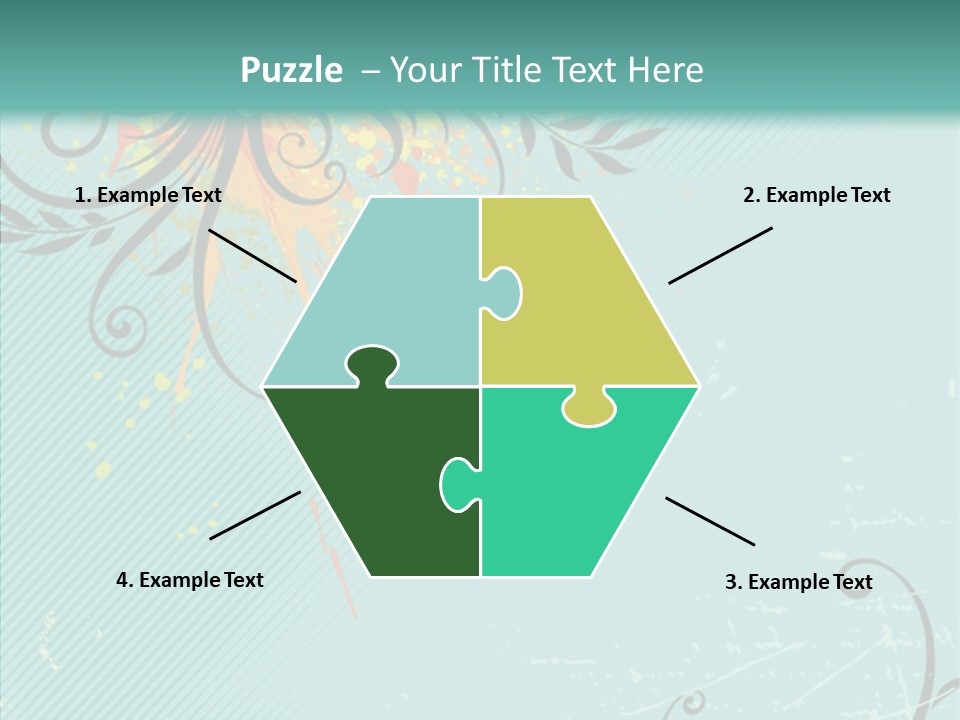 Splotches Ornament Decorative PowerPoint Template