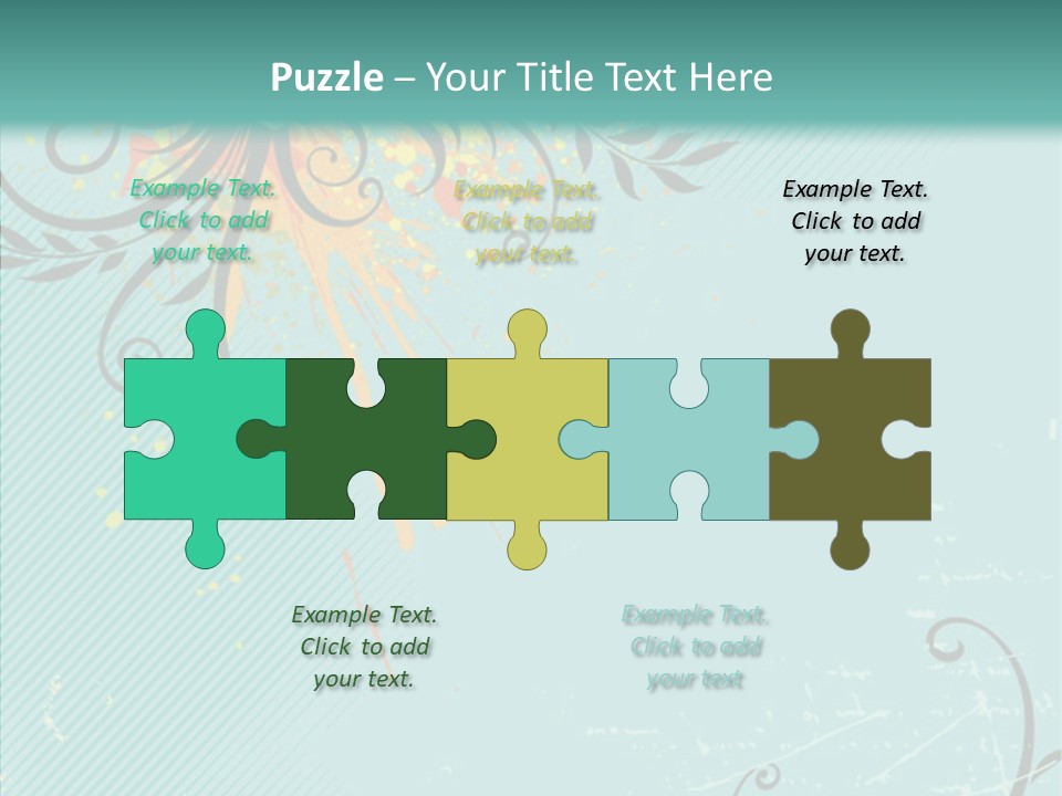 Splotches Ornament Decorative PowerPoint Template