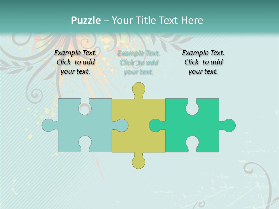 Splotches Ornament Decorative PowerPoint Template