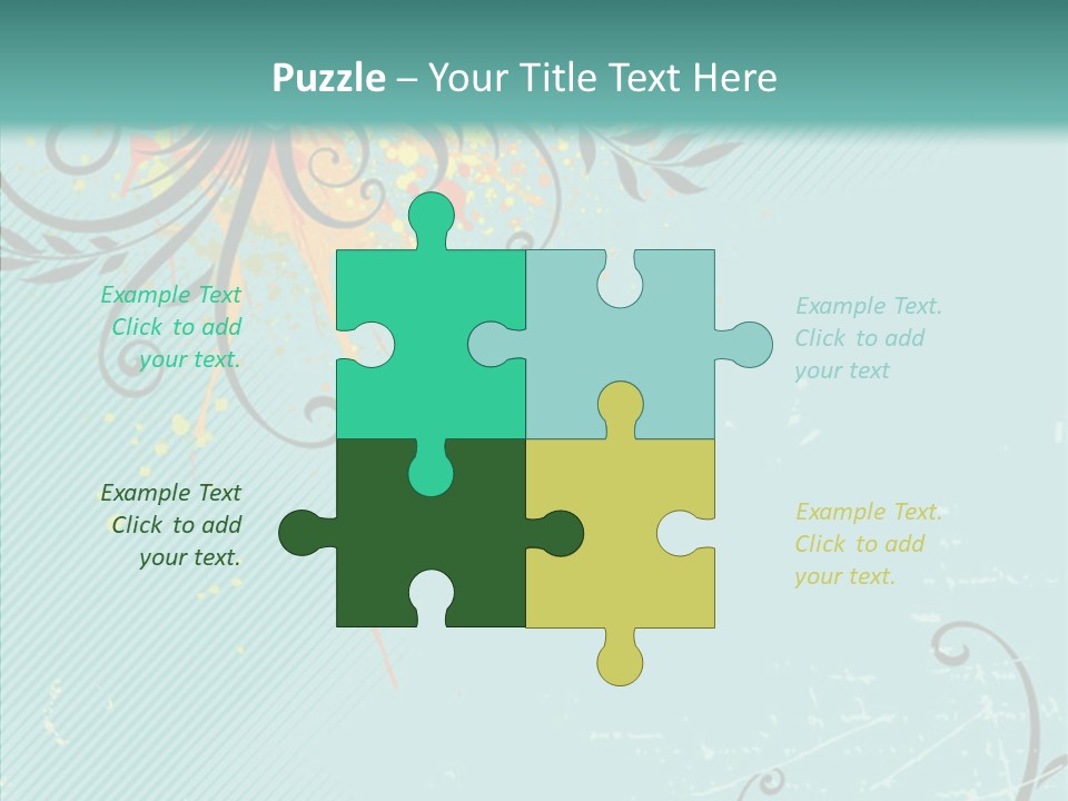 Splotches Ornament Decorative PowerPoint Template