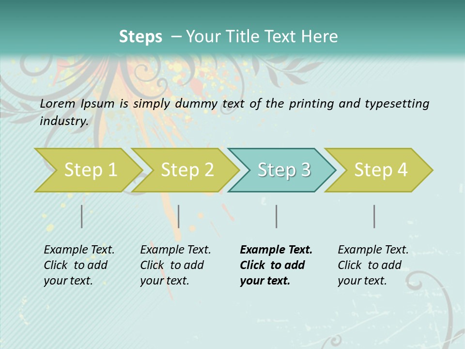Splotches Ornament Decorative PowerPoint Template
