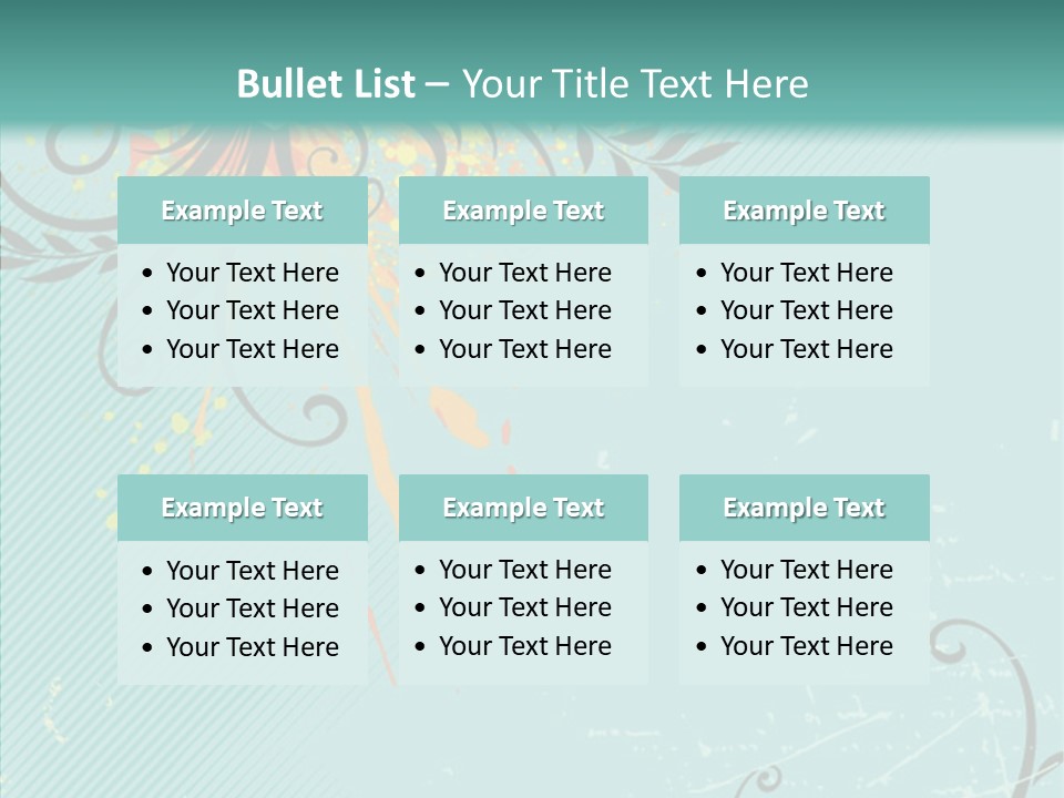 Splotches Ornament Decorative PowerPoint Template