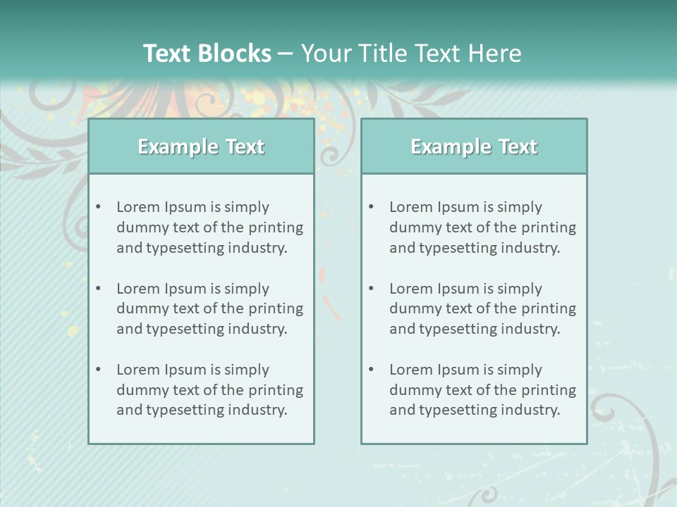 Splotches Ornament Decorative PowerPoint Template