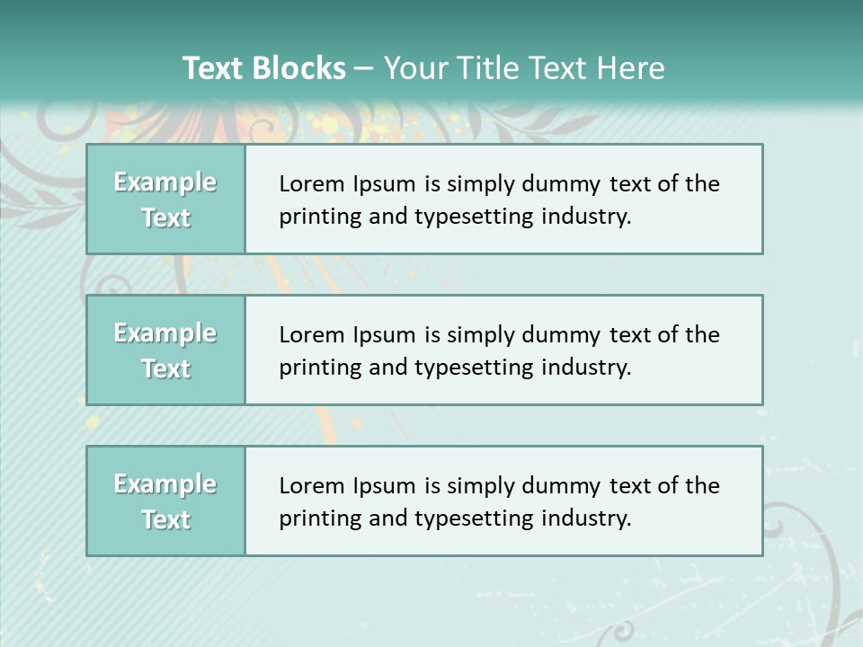 Splotches Ornament Decorative PowerPoint Template