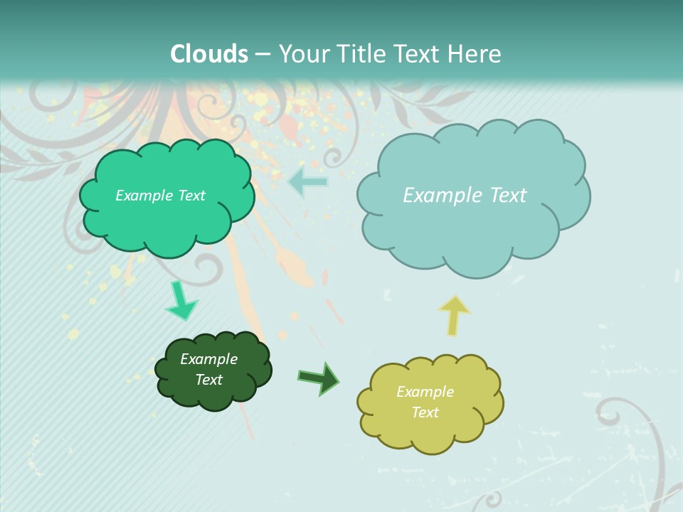 Splotches Ornament Decorative PowerPoint Template