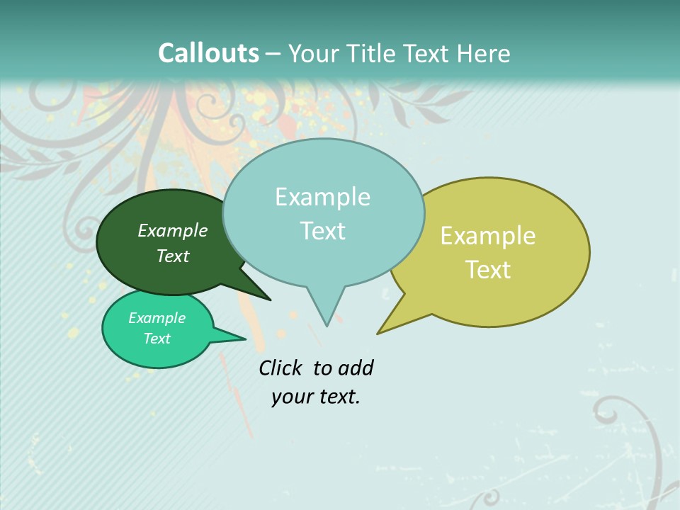 Splotches Ornament Decorative PowerPoint Template