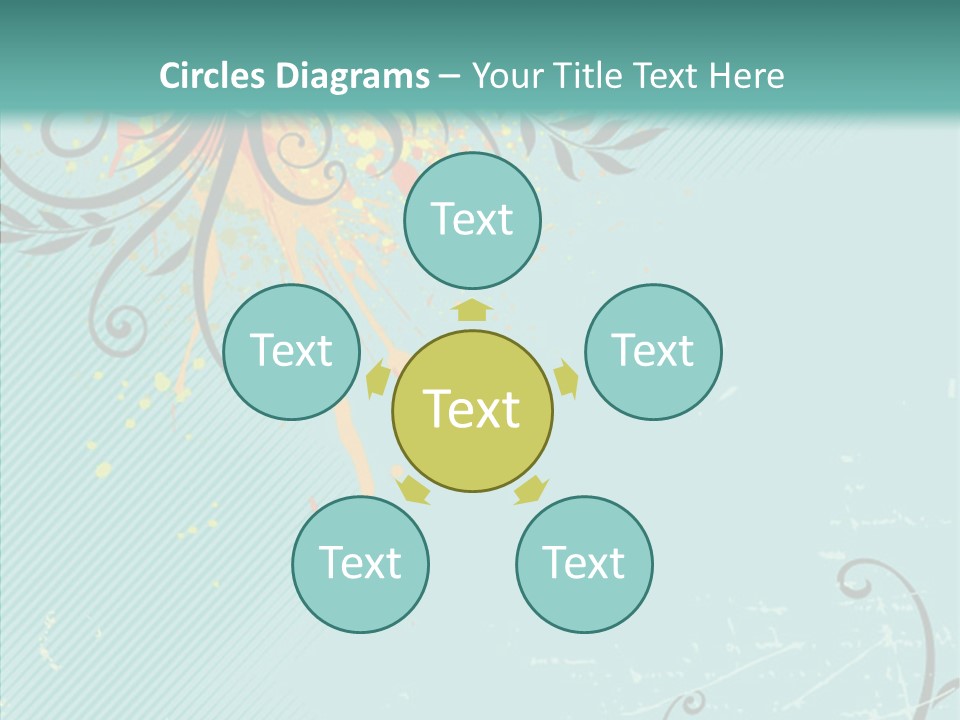 Splotches Ornament Decorative PowerPoint Template