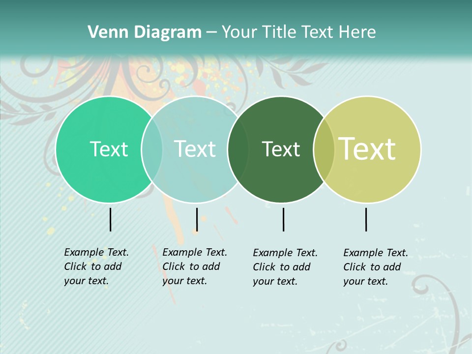 Splotches Ornament Decorative PowerPoint Template