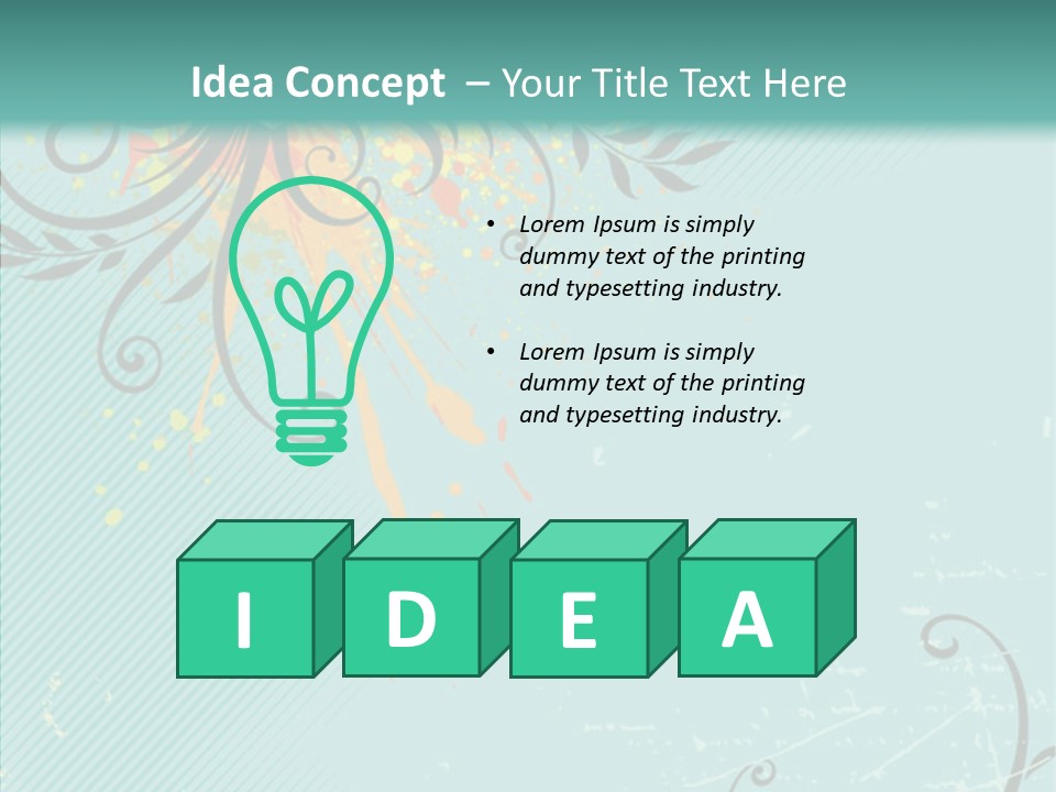 Splotches Ornament Decorative PowerPoint Template