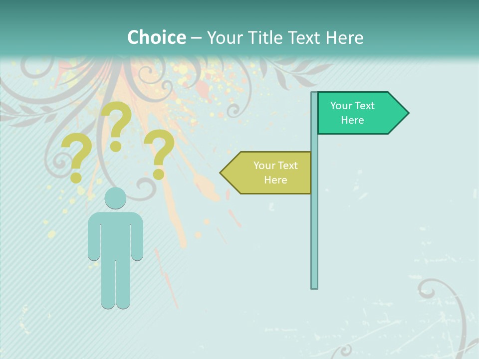 Splotches Ornament Decorative PowerPoint Template