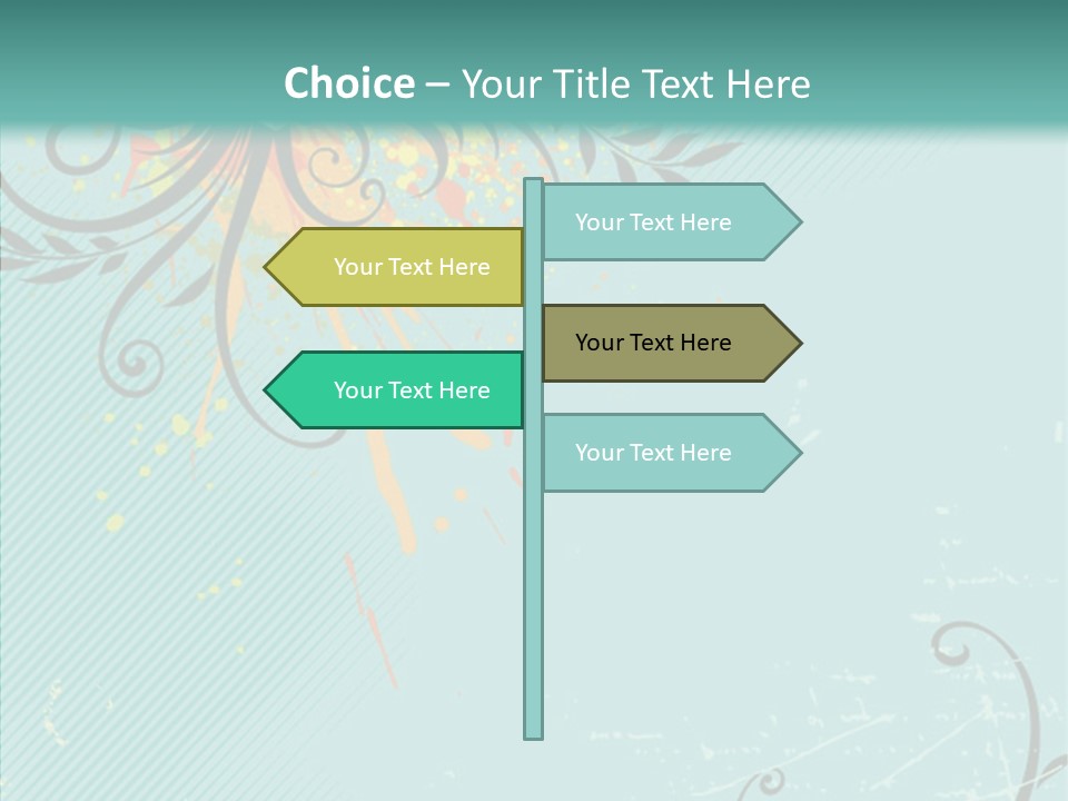 Splotches Ornament Decorative PowerPoint Template