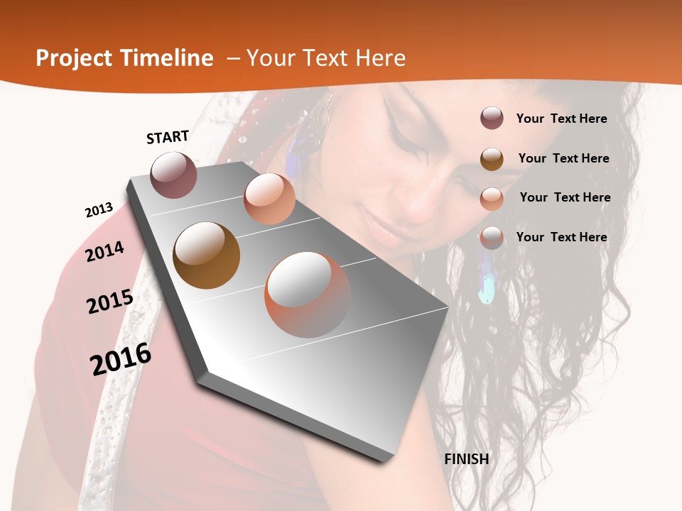 Portrait Young Costume PowerPoint Template