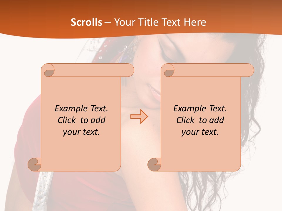 Portrait Young Costume PowerPoint Template