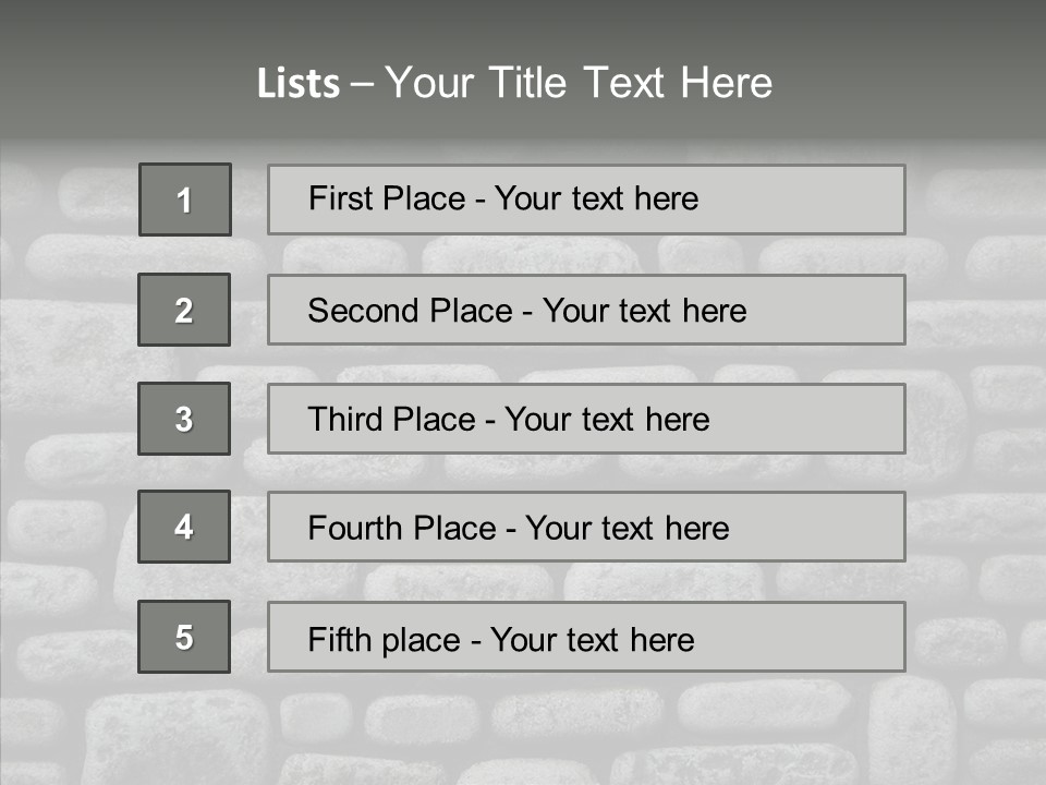 Black Staggered Pitted PowerPoint Template
