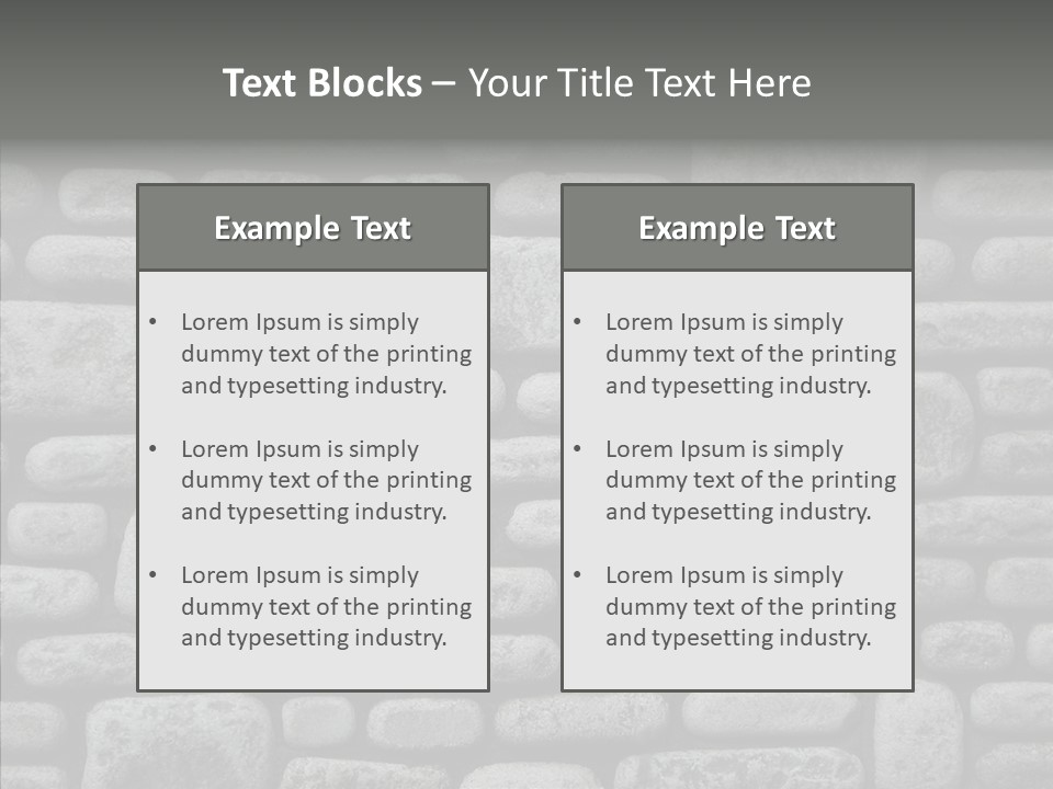 Black Staggered Pitted PowerPoint Template