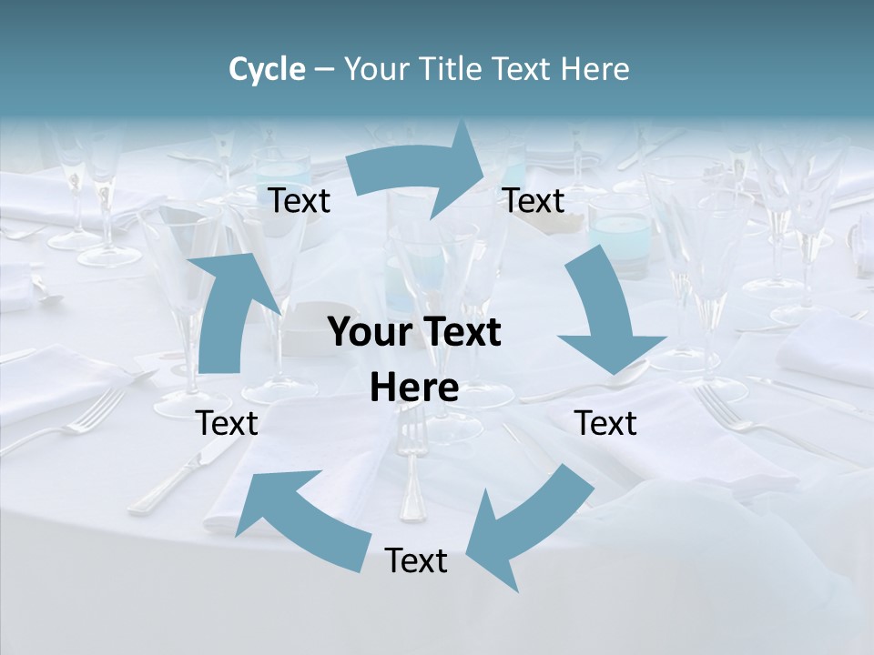 Outdoor Dinner Cutlery PowerPoint Template
