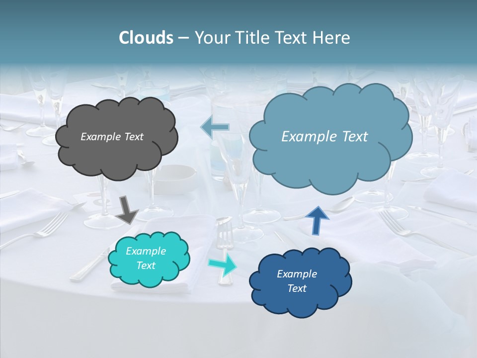 Outdoor Dinner Cutlery PowerPoint Template