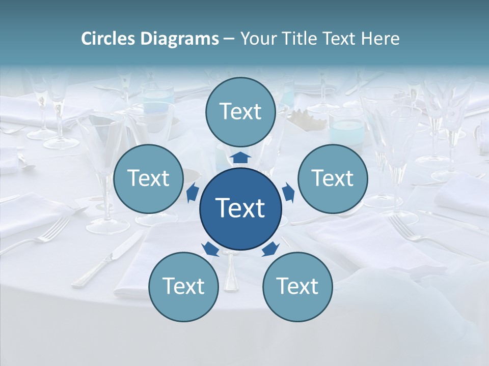 Outdoor Dinner Cutlery PowerPoint Template