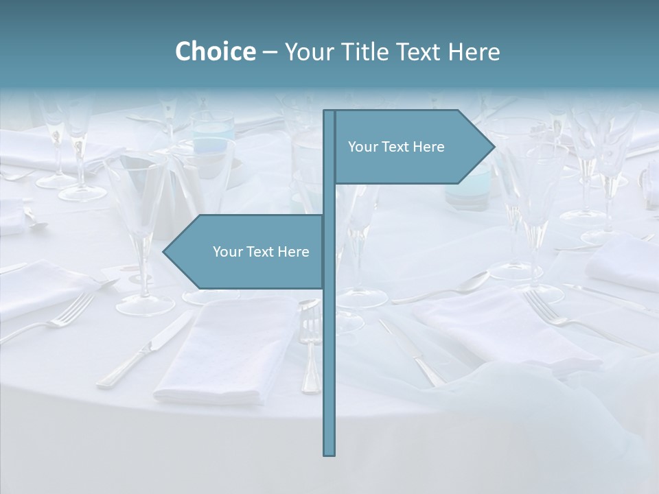 Outdoor Dinner Cutlery PowerPoint Template