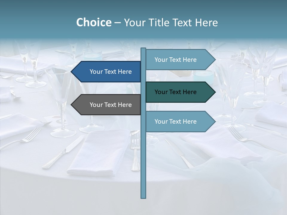 Outdoor Dinner Cutlery PowerPoint Template