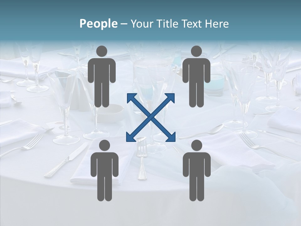 Outdoor Dinner Cutlery PowerPoint Template