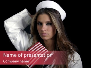 Sailor Girl Navy PowerPoint Template